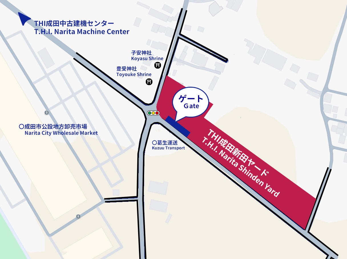 Access map for Narita Shinden Yard